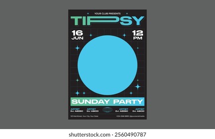 Night Party Flyer. Modern Club Music Party poster Template, Dance Party Flyer, brochure.