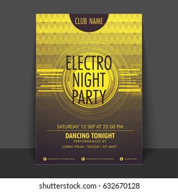 Night Party Flyer, Template or Banner design.