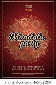 Night party flyer template design