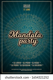 Night party flyer template design
