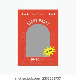 Diseño de plantilla de volante de fiesta nocturna