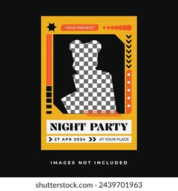 Night Party Flyer Template Design.