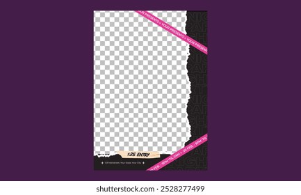 Night Party Flyer. Vector template design for flyer, presentation, brochure.