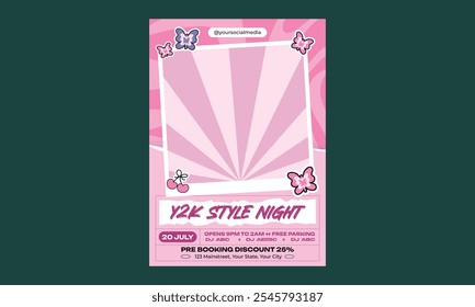 Night Party Flyer. Vector template design for flyer, presentation, brochure.