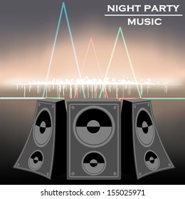 night party music vector