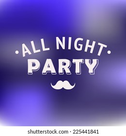 Night party poster. Vector templates for design.