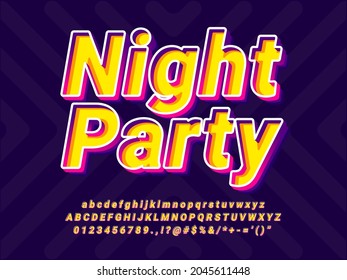 Night Party Simple Glowing Text Effect
