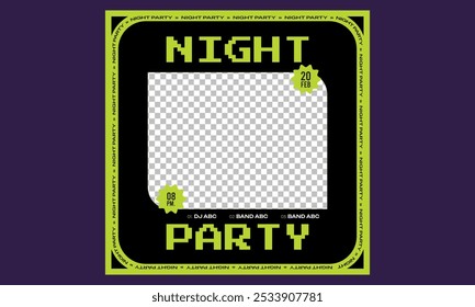 Night Party Socials Media. night club invitation