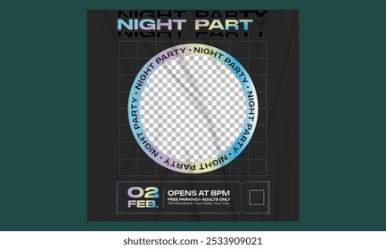 Night Party Socials Media. night club invitation