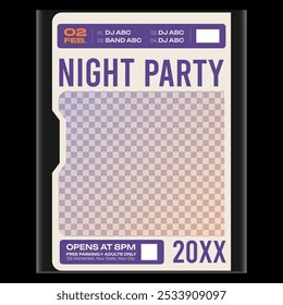 Night Party Socials Media. night club invitation