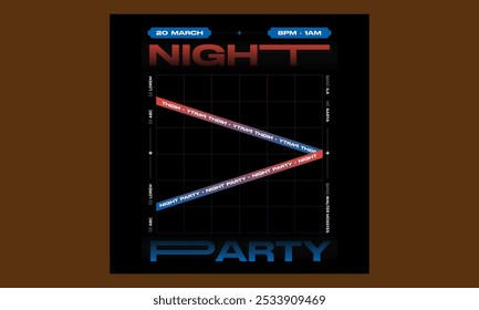 Night Party Socials Media. night club invitation