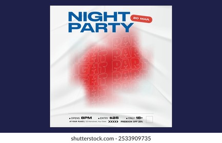 Night Party Socials Media. night club invitation