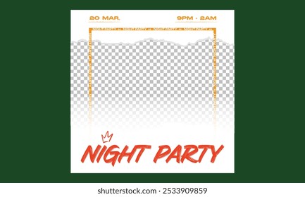 Night Party Socials Media. night club invitation