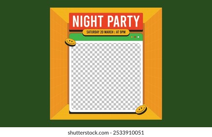 Night Party Socials Media. night club invitation