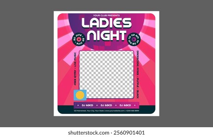 Night Party Socials Media. Social media, flyer, party, music festival, club.