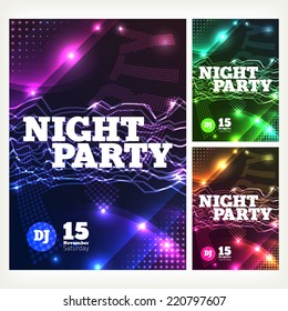 Night party Vector Flyer Template