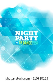 Night party Vector Flyer Template. Template design