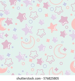Night pattern. background for baby. Quiet night. 