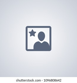 Night portrait, vector best flat icon on white background , EPS 10