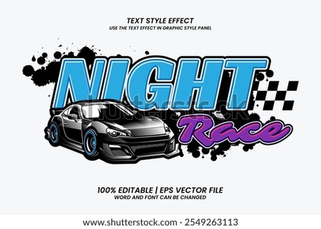 Night Race Text Effect Editable Game Style