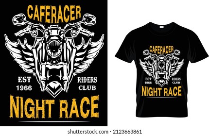 Night race.motor bike t-shirt design.