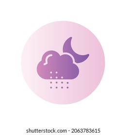 night rain gradient icon isolated on white background
