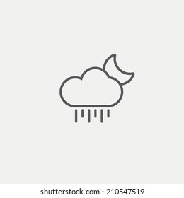 Night rain icon