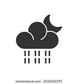 Night Rain Icon - Weather Forecast Icon