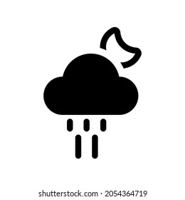 Nachtregensymbol.moon,cloud (Vektorgrafik)