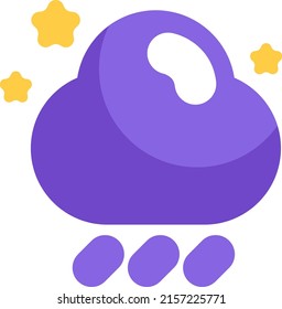Night rain, illustration, vector on a white background.