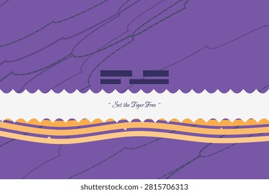 Night royal shadow typography treatment for SET THE TIGER FREE expressed in Vietnamese with polished marble flow pattern and