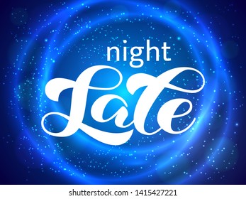 Night Sale brush lettering. Vector illustration for banner