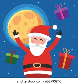 night with santa and gift