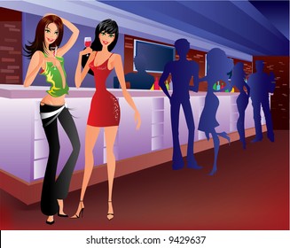 Night scene in a bar 5