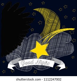 Night scene with stars