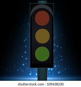 night semaphore background. vector design