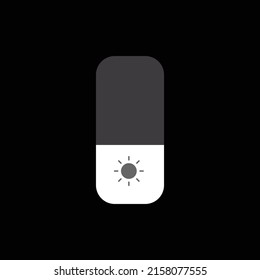 Night shift icon isolated on black background.Screen button symbol modern, simple, vector, icon for website design, mobile app, ui. Vector Illustration