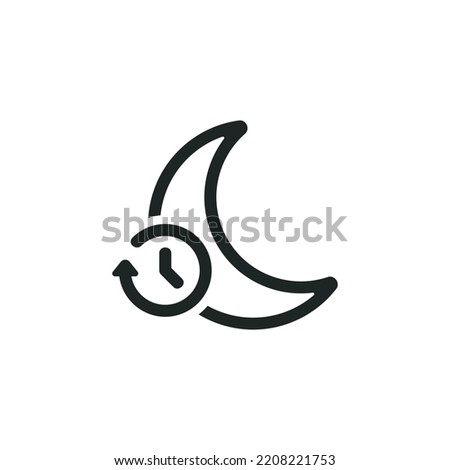 Night shift icon isolated on white background