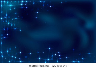 Night shining sky star dust vector illustration. Milky way stardust. Dark blue space constellation starlight. Astronomy starlit background. Luminous shimmer  mystical pattern.