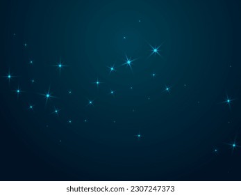 Night shining sky star dust vector illustration. Cosmic nebula design. Deep space constellation starlight glow. Astronomy starlit background. Heavenly star powder backdrop.