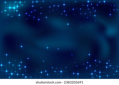 Night shining sky star dust vector background. Milky way stardust. Dark blue space constellation starlight. Astronomy shining stars background. Shiny magic abstract wallpaper.