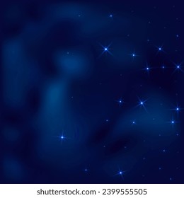 Arrière-plan vectoriel poussière d'étoile du ciel brillant de nuit. L'univers étoilé de Galaxy. La constellation de l'espace extra-atmosphérique brille de lumière. Astrologie arrière-plan étoilé. Mystère ciel extérieur de minuit.
