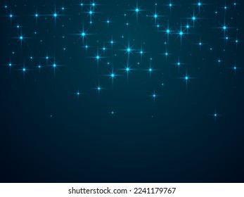 Night shining sky star space vector illustration. Cosmic nebula design. Deep space constellation starlight glow. Astrology starlit background. Luminous shimmer  mystical pattern.