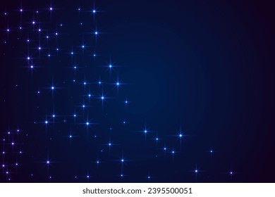 Night shining sky star space vector background. Cosmos starry universe. Outer space constellation starlight glow. Astrology starlit background. Heavenly star powder backdrop.