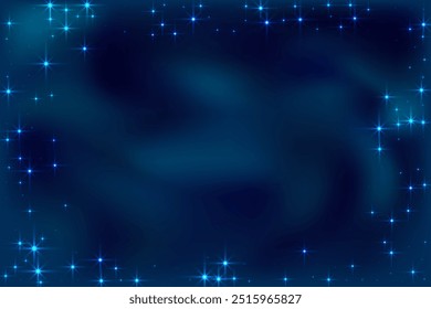 Night shining sky star space vector illustration. Telescope dusk view. Outer space constellation starlight glow. Astrology starlit background. Cosmic infinity light in the darkness.