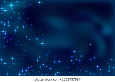 Night shining sky star space vector background. Universe sparkles shine. Deep space constellation starlight glow. Astrology starlit background. Mystery outdoor  midnight sky.