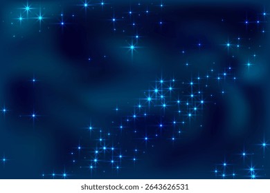 Noite brilhante céu estrela ilustração vetor espaço. Universo estrelado Cosmos. Luz das estrelas da constelação do espaço exterior. A astronomia iluminou o fundo. Fundo de pó de estrela celeste.