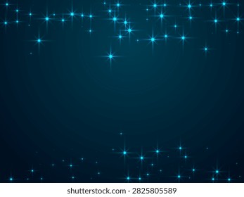 Night shining sky star space vector illustration. Cosmic nebula design. Outer space constellation starlight glow. Astrology starlit background. Heavenly star powder backdrop.