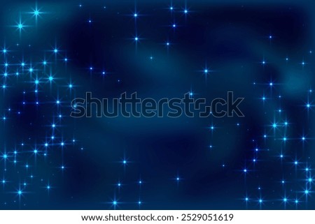 Night shining sky star space vector background. Universe twinkles shine. Deep space constellation starlight glow. Astrology shining stars background. Mystery outdoor  midnight sky.