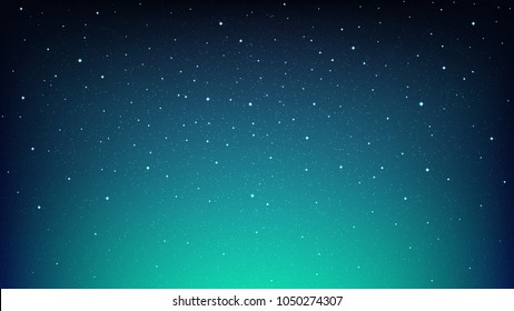 Night shining starry sky, blue space background with stars, cosmos